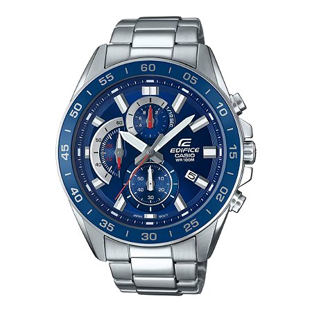 Relógio Casio Edifice Masculino EFV-550D-2AVUDF Cronógrafo Azul 100M