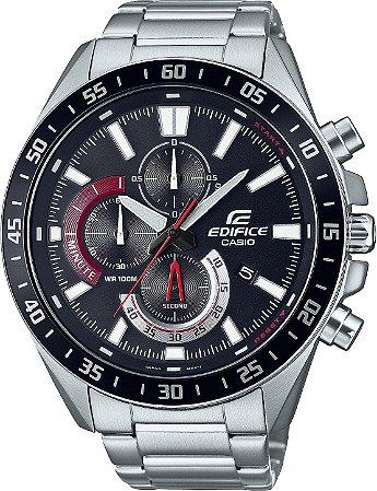 Relógio Casio Edifice EFV-620D-1A4VUDF Cronógrafo Preto Vermelho 100M