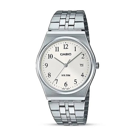 Relógio Casio MTP-B145D-7BVDF Branco Quartz Calendário 50M Original
