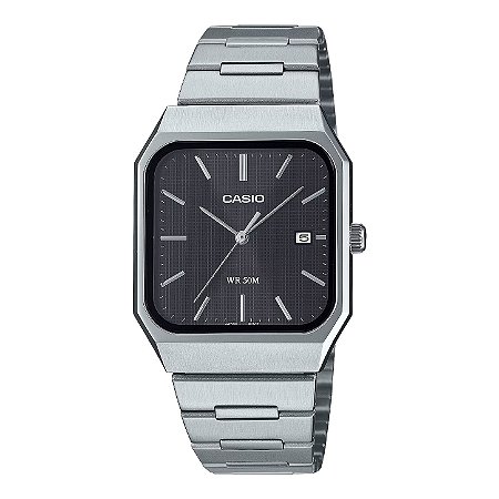 Relógio Casio MTP-B185D-1AVDF Preto Aço Quartz Data 50M Original