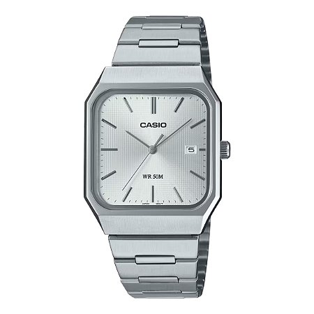 Relógio Casio MTP-B185D-7AVDF Prata Aço Quartz Data 50M Original