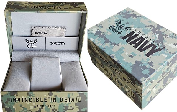 Caixa Original Invicta America's Navy Camuflada Para Relógio