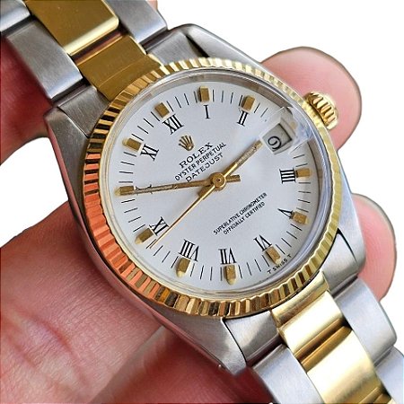 Relógio Rolex Oyster Perpetual Datejust Ouro 18kt Unissex