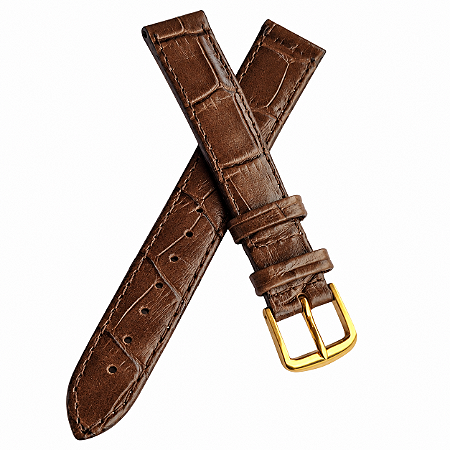 Pulseira Chainon Couro Bovino Cg331416 P/ Relógio