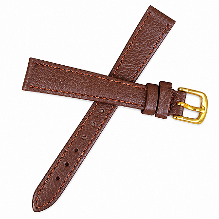 Pulseira Couro Bovino 14mm Chainon Relógio De Pulso T07a1014