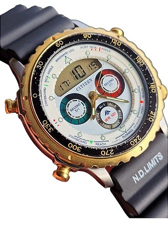 Relógio Citizen Yachting C050 Náutico Vintage Regata Anadigi