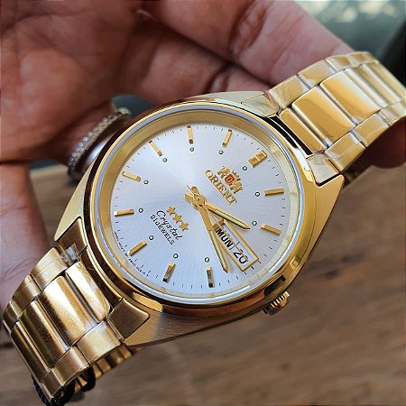 Relógio Masculino Orient Automático Clássico FAB0000FW9 Dourado