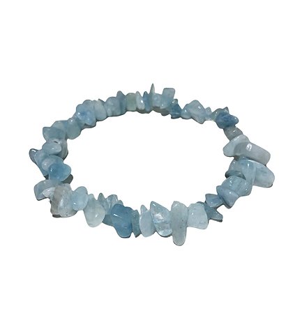 Pulseira Energética em cascalho - Água Marinha