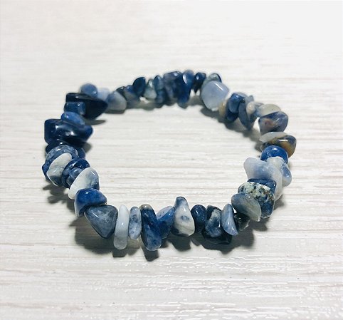 Pulseira Energética em cascalho - Sodalita