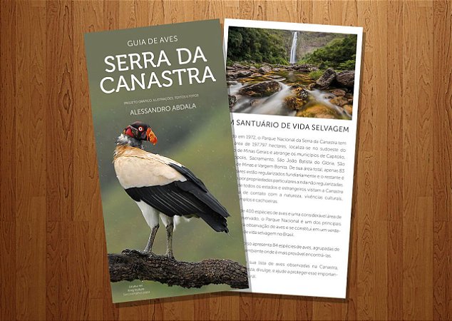 Folheto Guia de Aves Serra da Canastra. Alessandro Abdala
