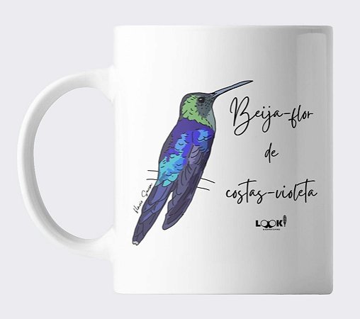 Caneca LOOK! Beija-flor-de-costas-violeta