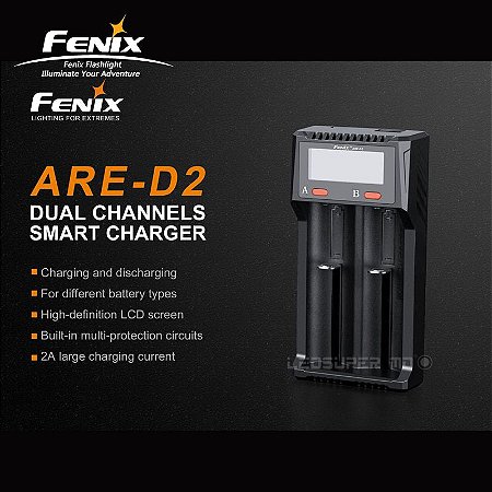 Power Bank & Carregador de Bateria Fenix ARE-D2 2 em 1