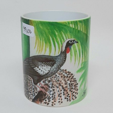 Caneca Ornitologia e Arte - Jacutinga (Aburria jacutinga)