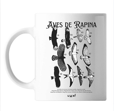 Caneca LOOK! Aves de Rapina