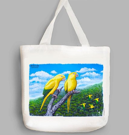 Ecobag Ornitologia e Arte - Ararajubas