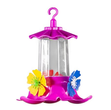 Bebedouro Beija-Flor 3 Flores Gold com Chapéu Anti-formiga e Bandeja. 220ml.