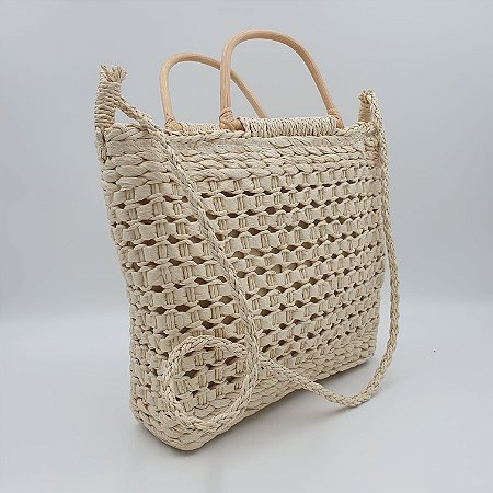 Bolsa Palha Ligia Bege 30401BG