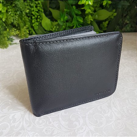 Carteira Masculina Couro Preta 202PR