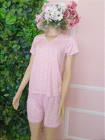 Pijama Curto Margarida Rosa D29MRO