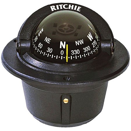 Bússola Ritchie F-50 Náutica Marítima De Embutir 12v Lancha