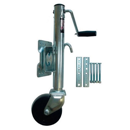 Pedestal Roda Jockey Wheel Prata Zincada Top 95 E 70cm