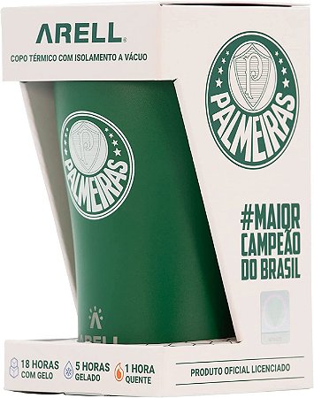Copo Térmico Arell Inox Para Cerveja Bebidas Palmeiras 500 Ml