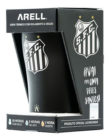 Copo Térmico Arell Inox Para Cerveja Bebidas Santos 500 Ml