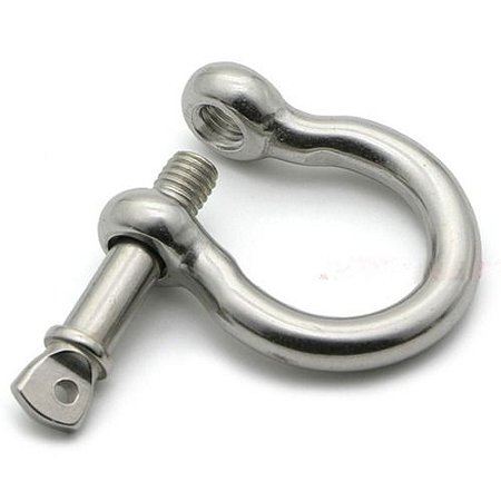 Manilha Tornel Balão Em Aço Inox 5Mm Carga 1T Cabos Corda