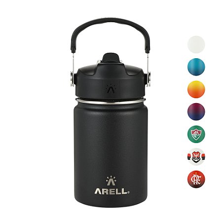 Garrafa Térmica Arell Straw Flask Para Esporte Fitness 355ml