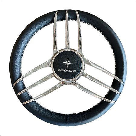 Volante Nautico Savoretti Para Lanchas Barcos De Luxo Inox