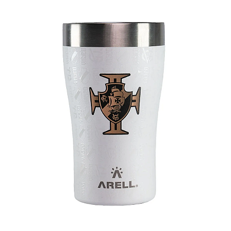 Copo Térmico Arell Inox A vacuo Vasco Branco 500ml Oficial