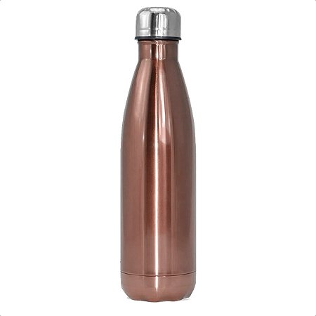 Garrafa Térmica Com Tampa Rose 500 Ml Para Academia Treino