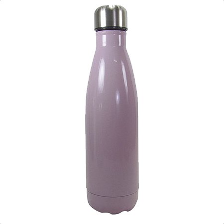 Garrafa Térmica Com Tampa Rosa 500 Ml Para Academia Treino