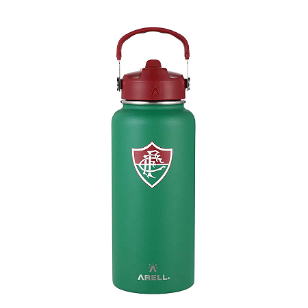 Garrafa Térmica Arell Straw Time Fluminense Fitness 956ml