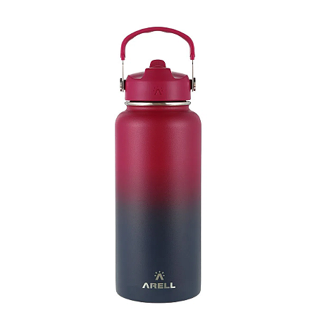 Garrafa Térmica Arell Straw Wild Violet Esporte Fitnes 946ml