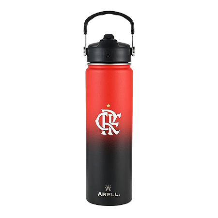 Garrafa Térmica Arell Flamengo Urubu Com Isolamento 650ml