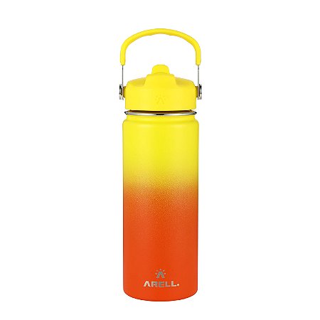 Garrafa Térmica Arell Straw Sunset P/ Esporte Fitness 532ml