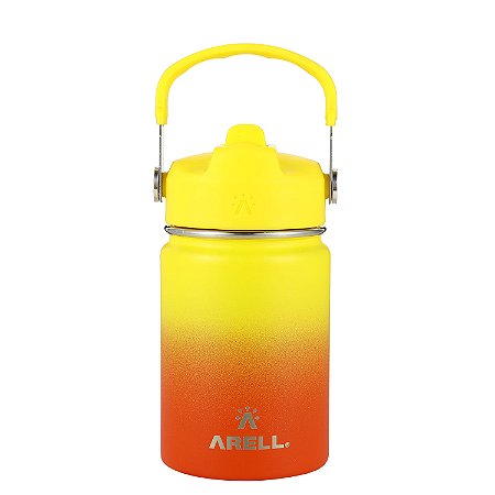Garrafa Térmica Arell Straw Sunset P/ Esporte Fitness 355ml