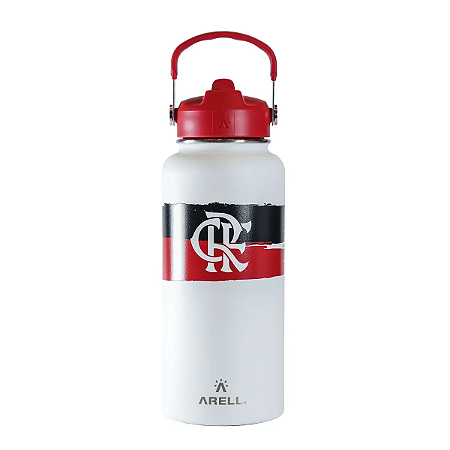 Garrafa Térmica Arell Straw Flask 946ml Times Flamengo 16