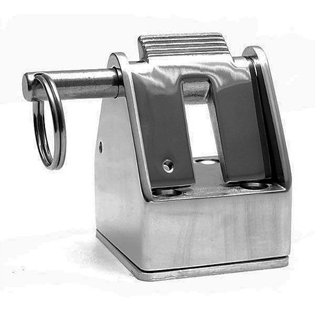 Trava Para Corrente E Contra Placa Em Aço Inox Reforçado