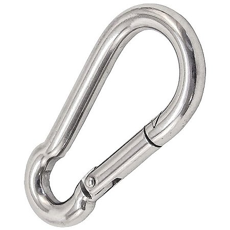 Mosquetão Em Aço Inox 6 Mm Engate Rápido Carga Max 70 Kg
