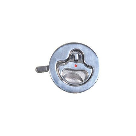Puxador Redondo Fechadura Giratório Em Aço Inox 62 Mm Luxo