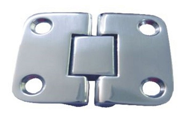 Dobradiça 4 Furo Em Aço Inox Brilhante Para Portas Armários