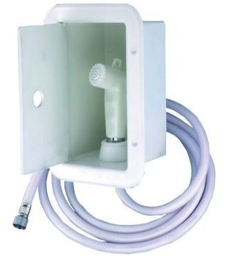 Ducha De Popa Náutica Para Lancha De Embutir Completa Em Abs