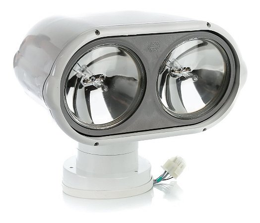 Farol De Busca Duplo Náutico Marinizado Lancha Barco Veleiro