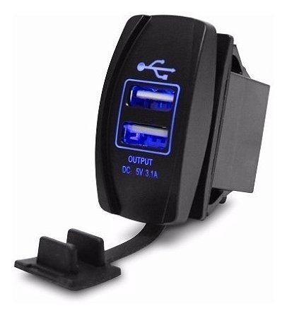 Carregador Usb Tomada Veicular Turbo Em Led 12-24V Lancha