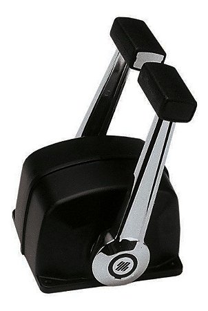Manete De Comando B79 Para 2 Motores Com Trim Em Alumínio