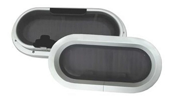 Gaiuta Vigia Escotilha Náutica Oval 7 X 15 Pol Janela 10 Mm