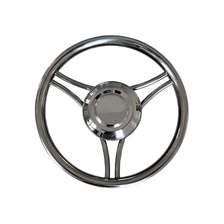 Volante Náutico Em Aço Inox Lancha Fishing Focker Ventura