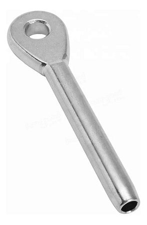 Terminal Prensável Em Aço Inox Cabo De Aço 3Mm Guarda Corpo